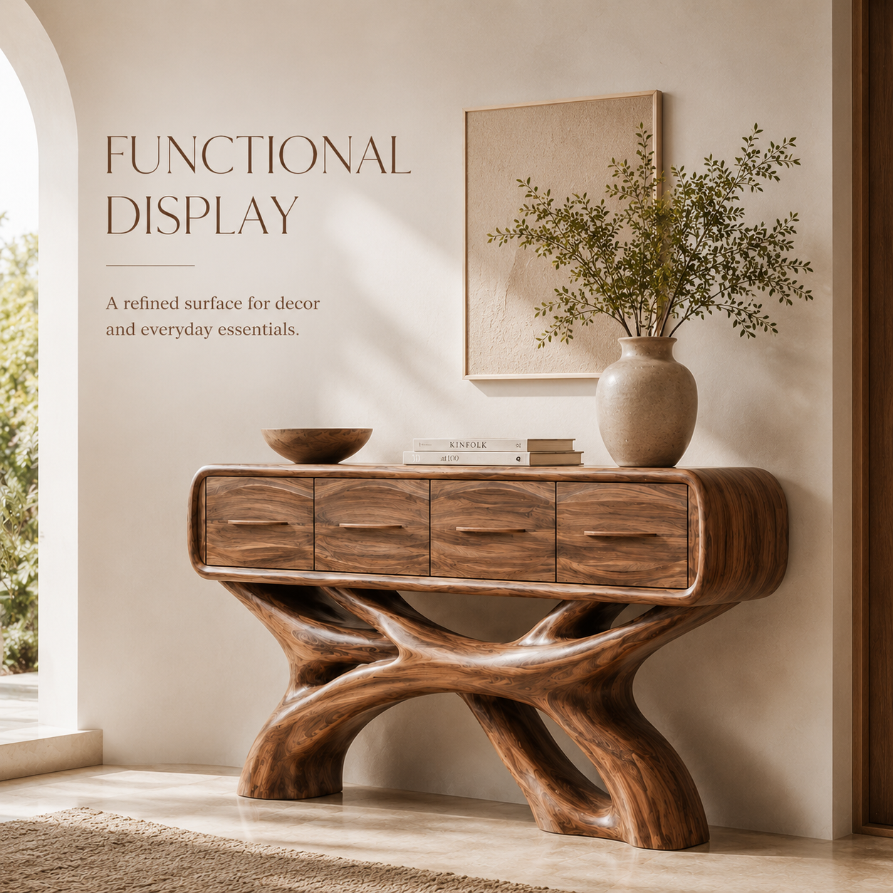 Liora Warm Walnut Console Table - Design 392 - product image 07