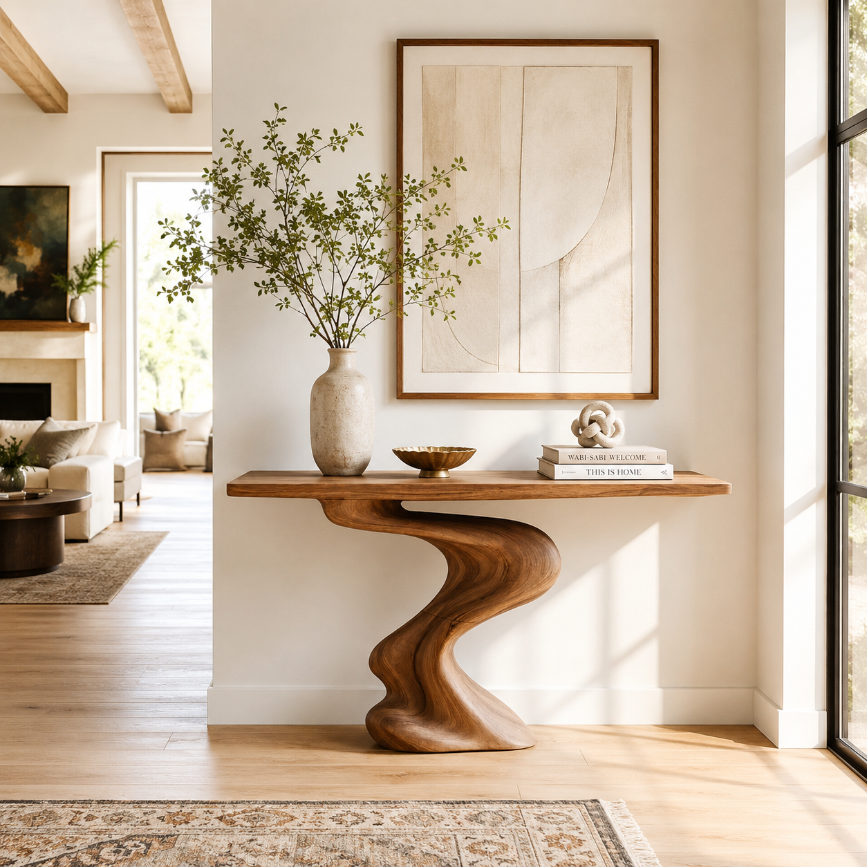 Brielle Sculpted Hall Console Table - Design 394 - main view