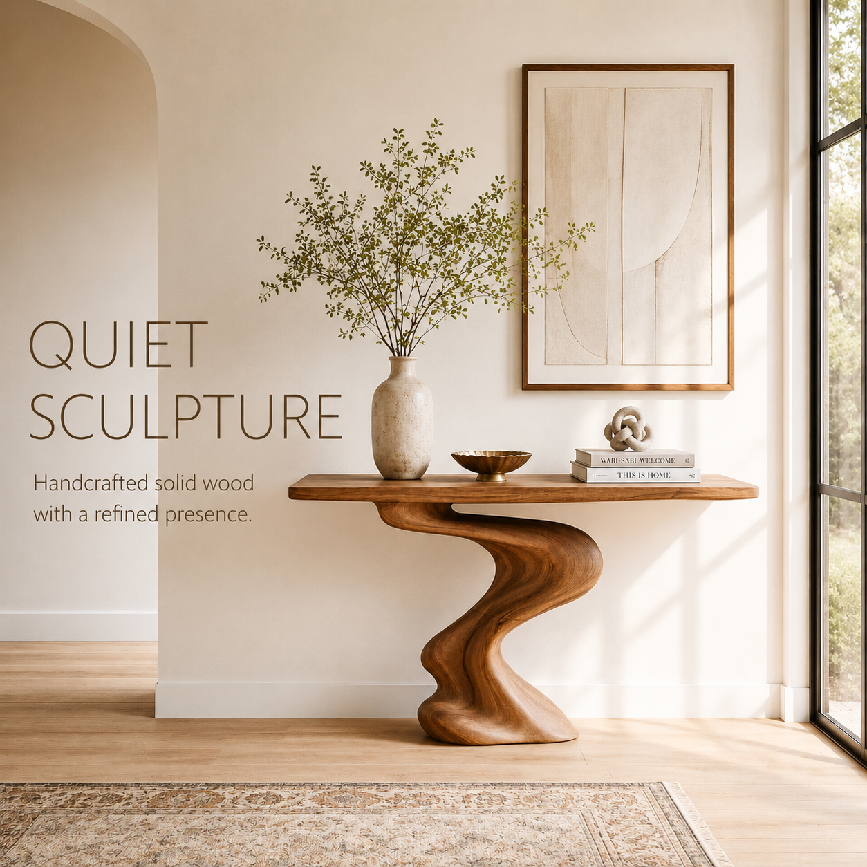 Brielle Sculpted Hall Console Table - Design 394 - product image 02