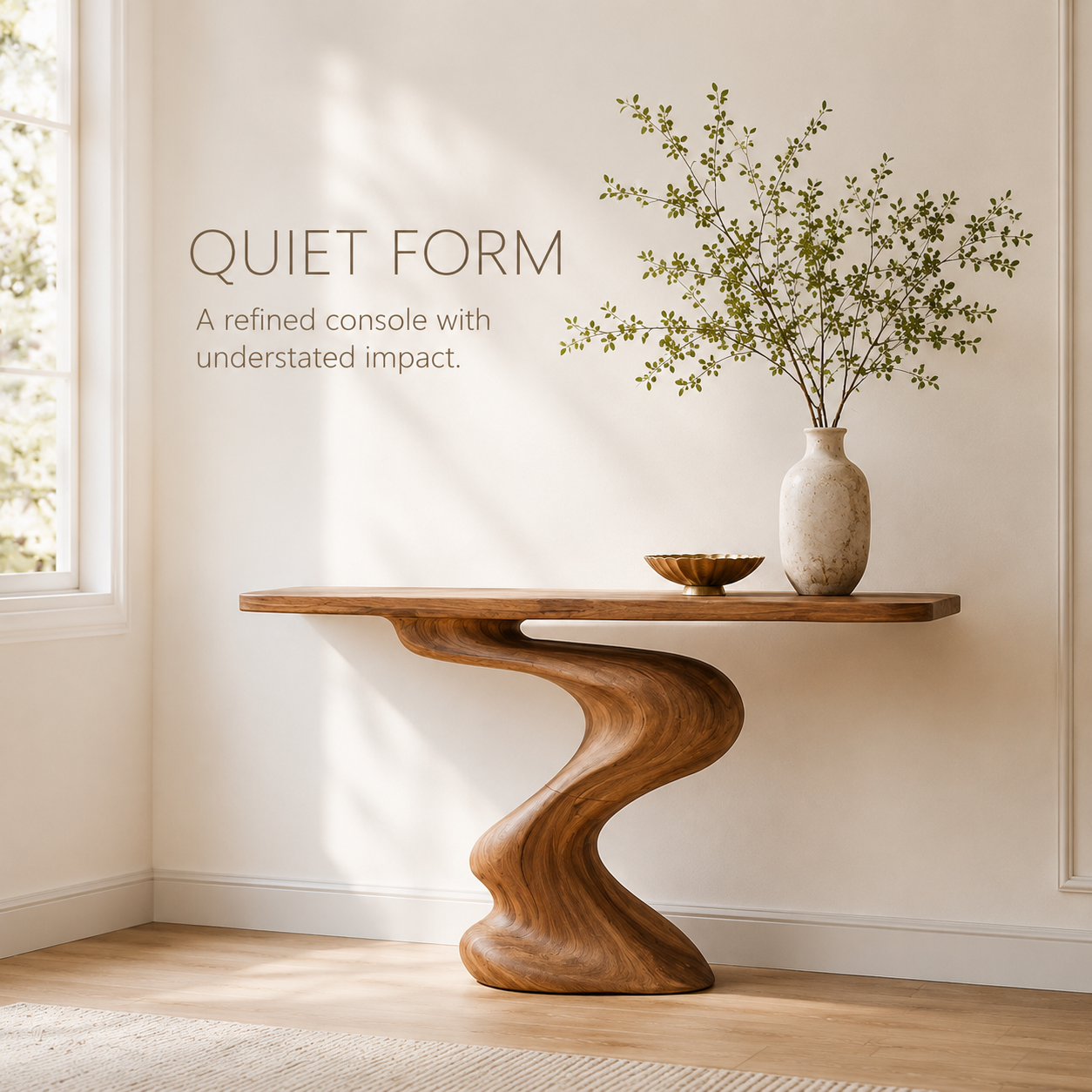 Brielle Sculpted Hall Console Table - Design 394 - product image 03