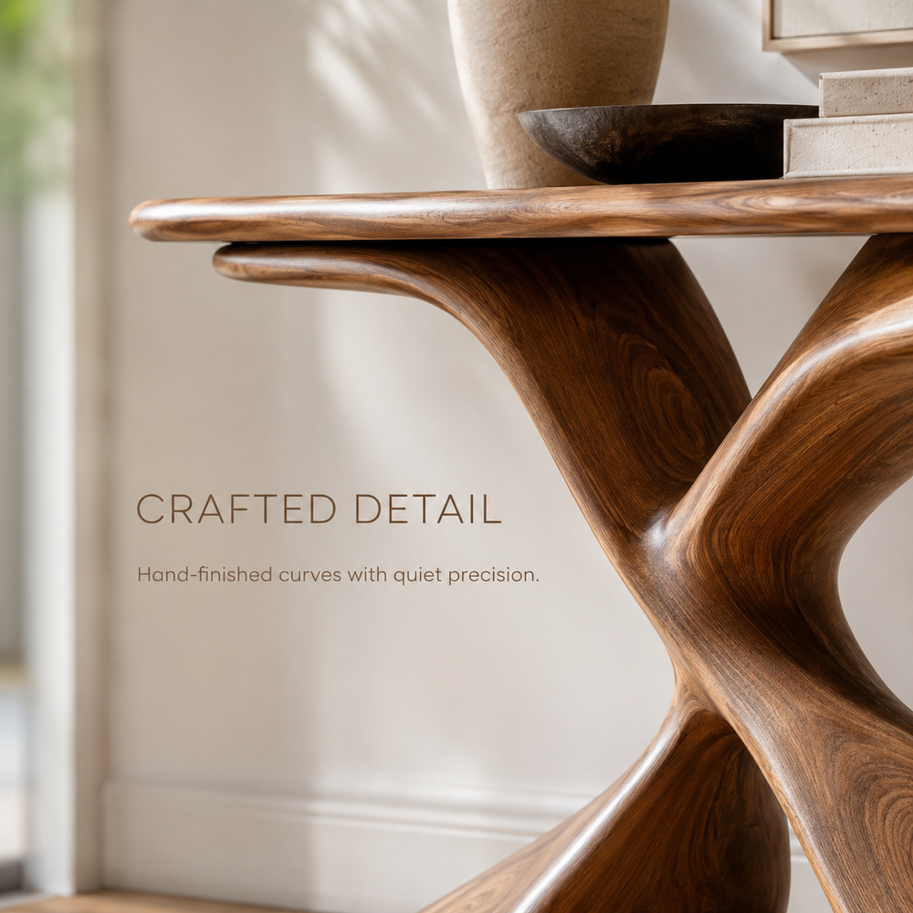 Selene Rounded Foyer Console Table - Design 396 - product image 06