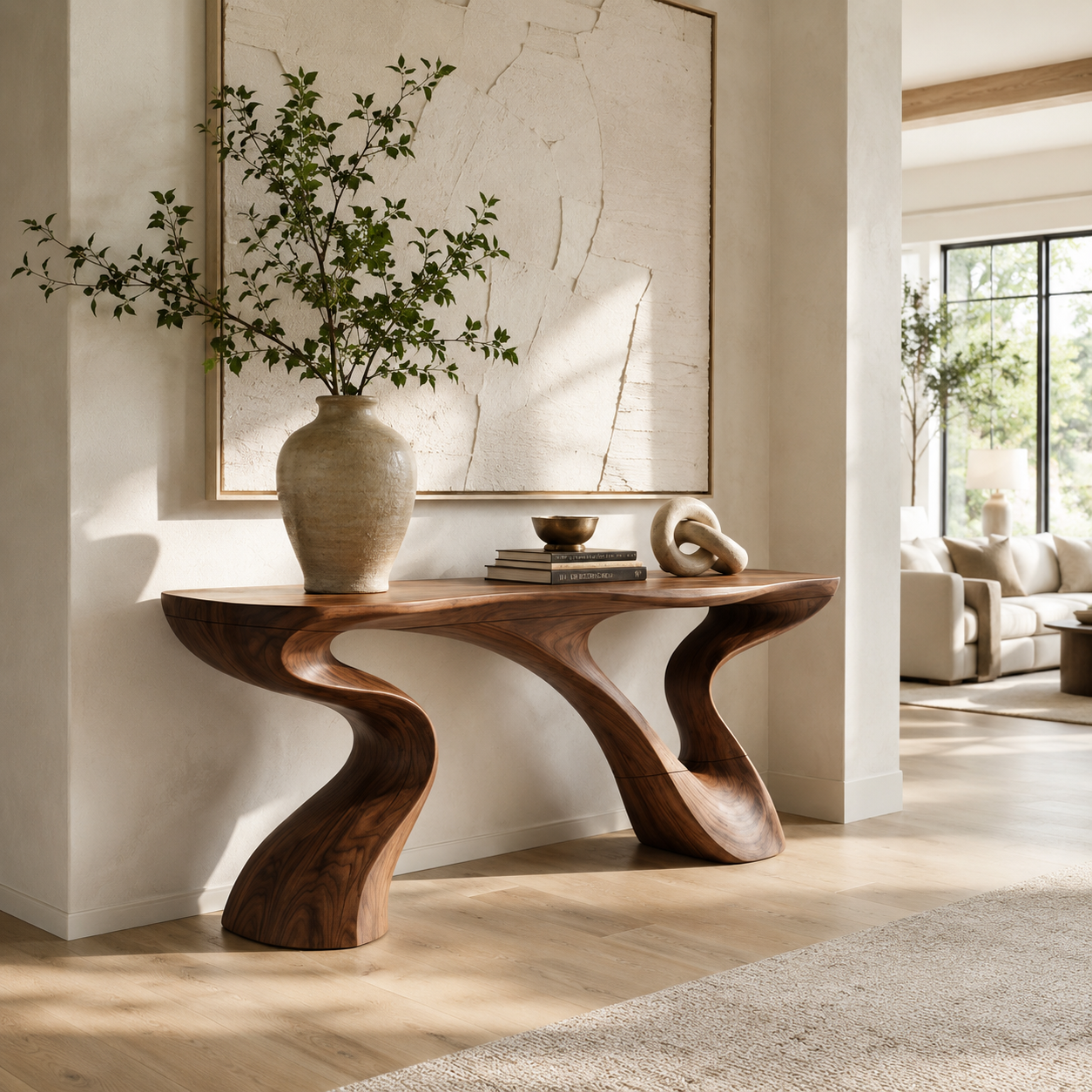 Mira Flow Wood Console Table - Design 398 - main view