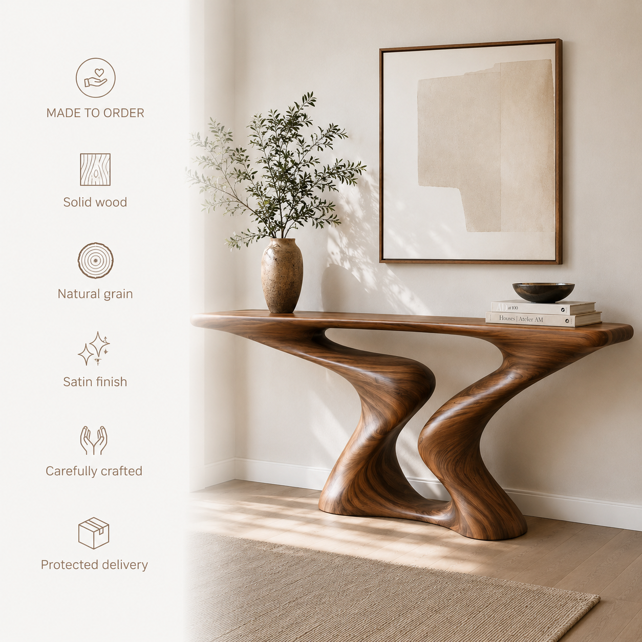 Vale Sculptural Entry Console Table - Design 400 - product image 09