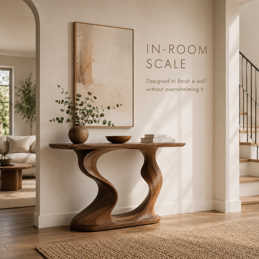 Alden Curved Wood Console Table - Design 403 - product image 04