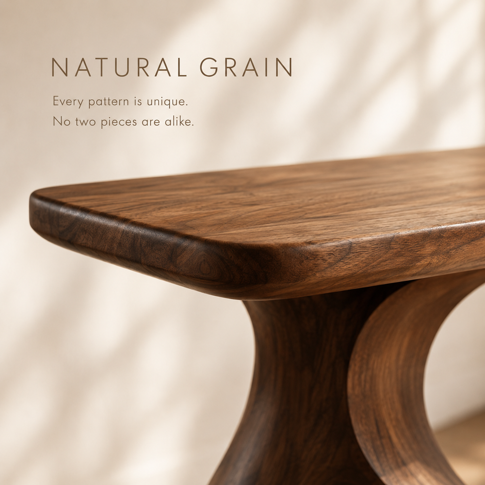 Alden Curved Wood Console Table - Design 403 - product image 05