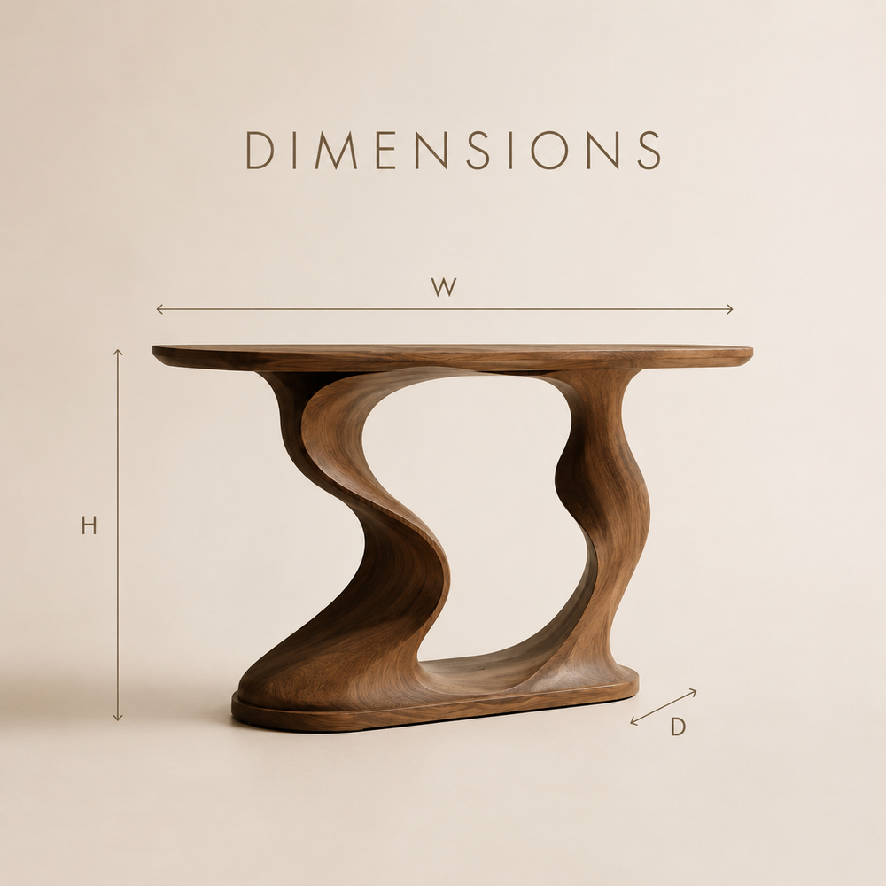 Alden Curved Wood Console Table - Design 403 - product image 08