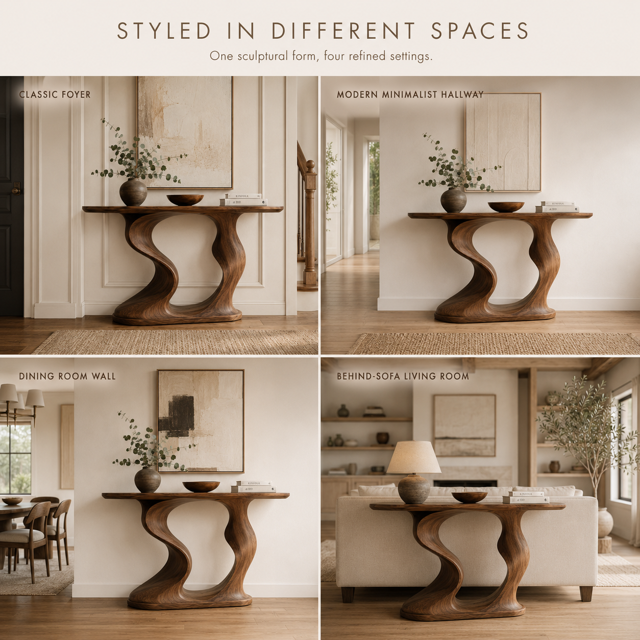Alden Curved Wood Console Table - Design 403 - product image 10