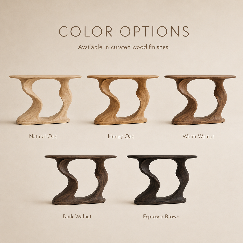 Alden Curved Wood Console Table - Design 403 - product image 11