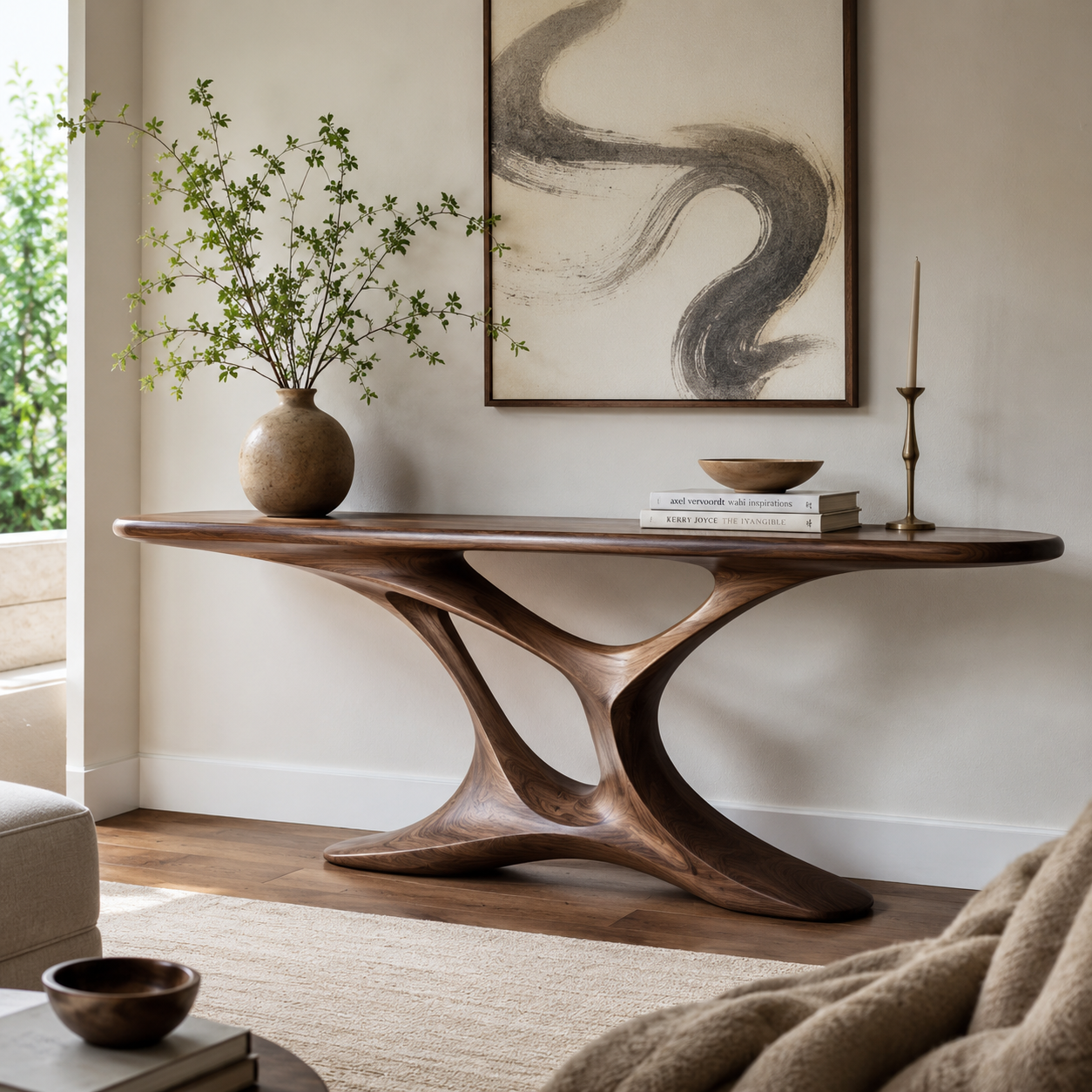 Aurelle Sculptural Console Table - Design 405 - main view
