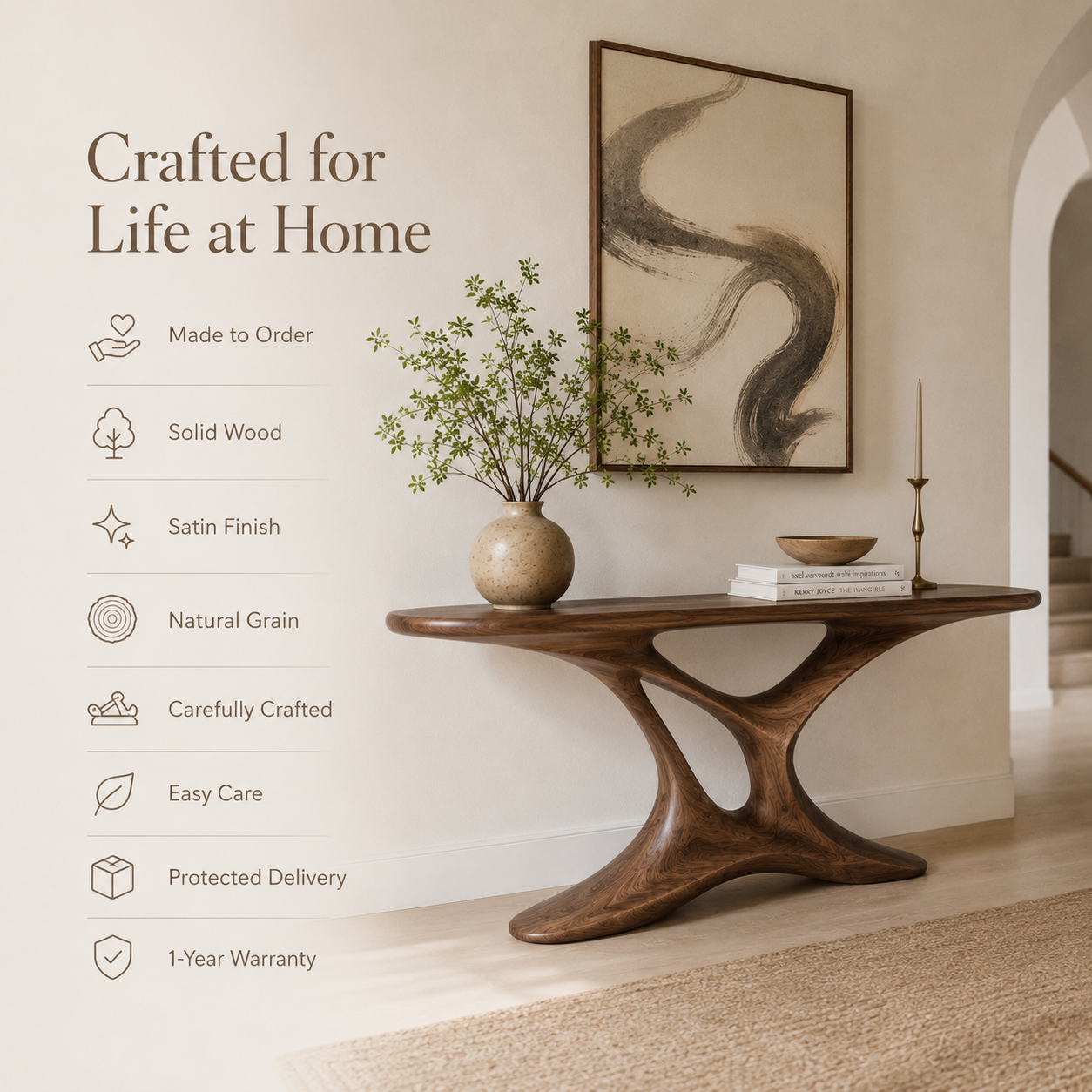 Aurelle Sculptural Console Table - Design 405 - product image 09