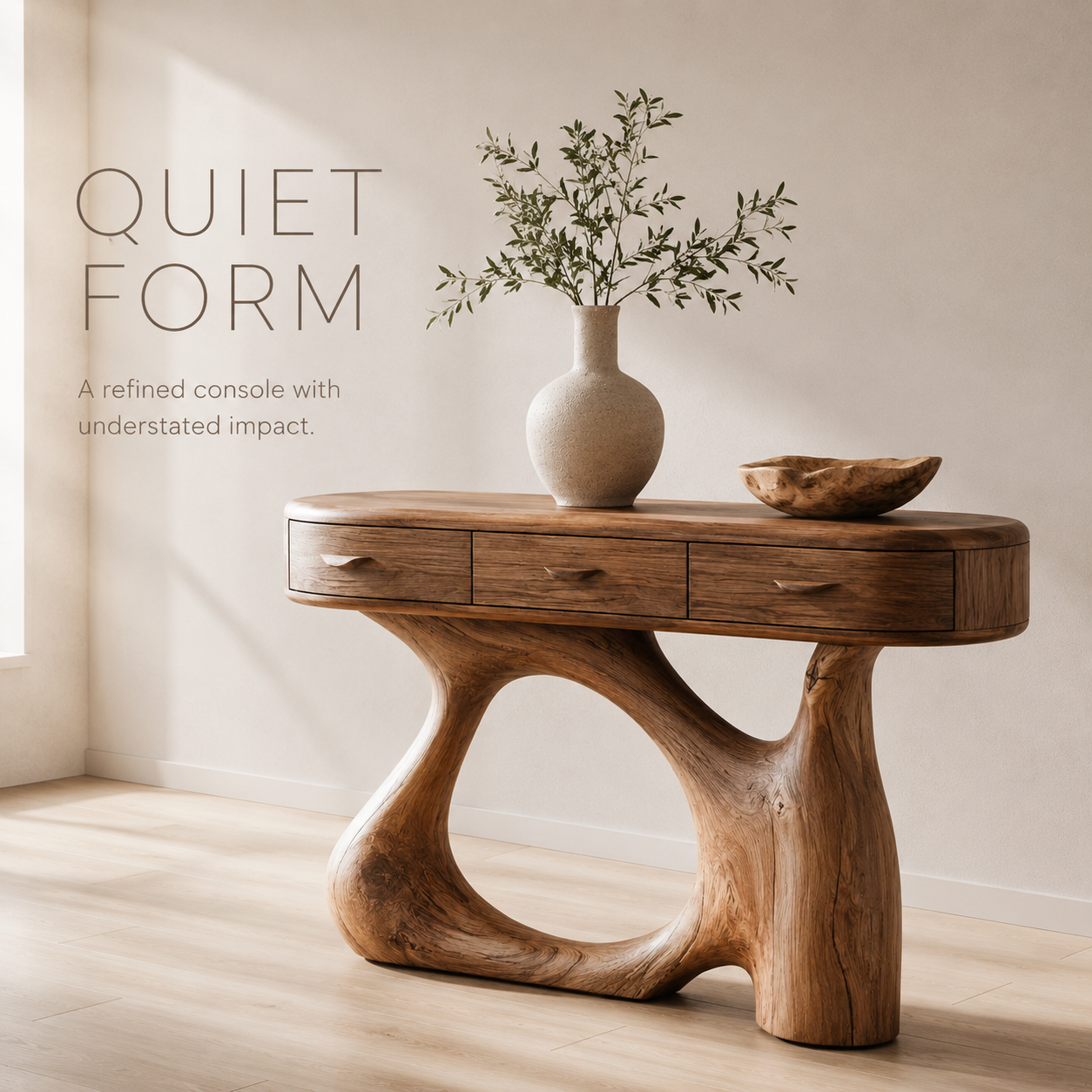Soren Rounded Wood Console Table - Design 408 - product image 03