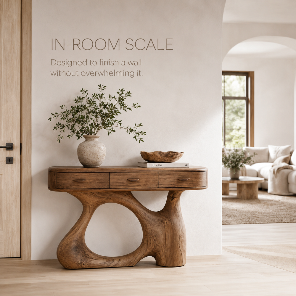 Soren Rounded Wood Console Table - Design 408 - product image 04