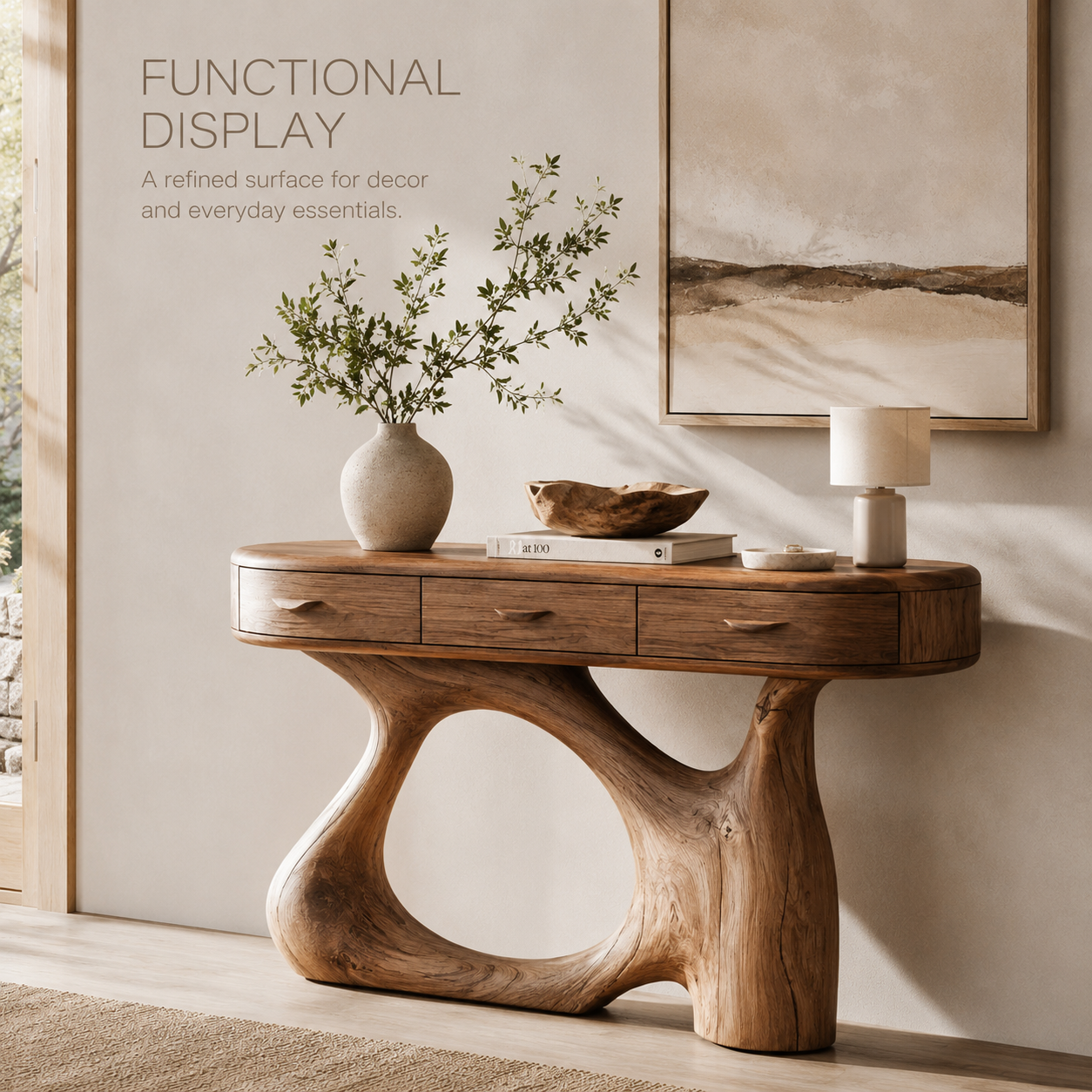 Soren Rounded Wood Console Table - Design 408 - product image 07
