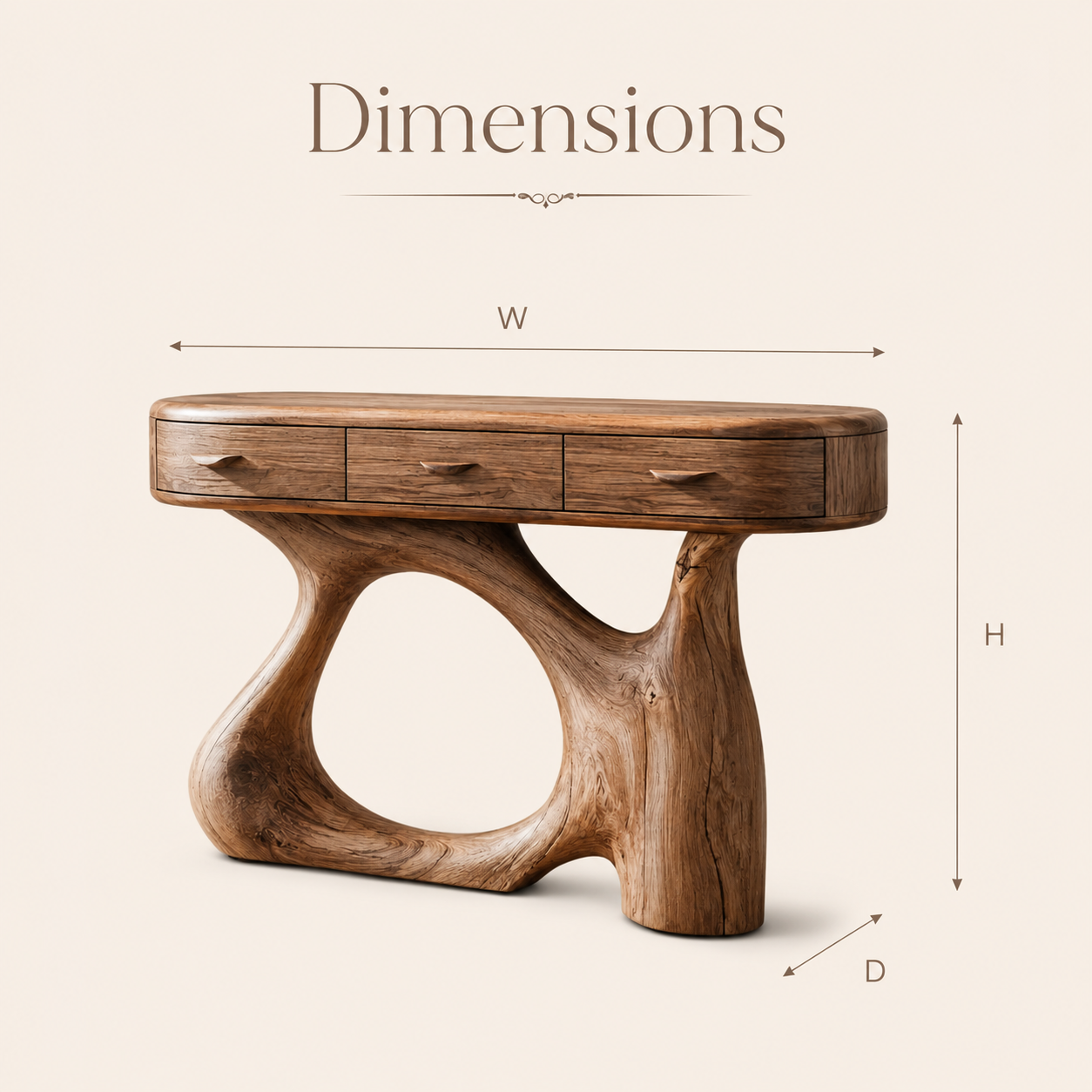 Soren Rounded Wood Console Table - Design 408 - product image 08