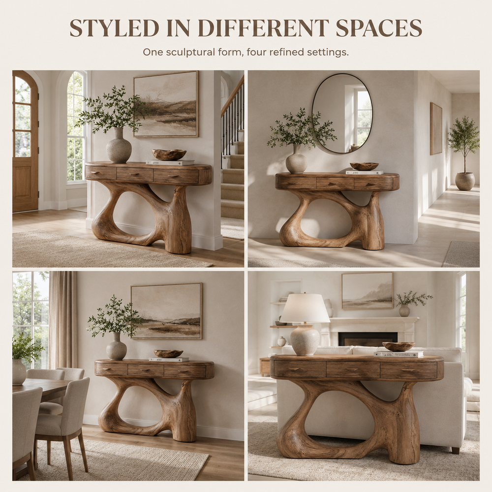 Soren Rounded Wood Console Table - Design 408 - product image 10