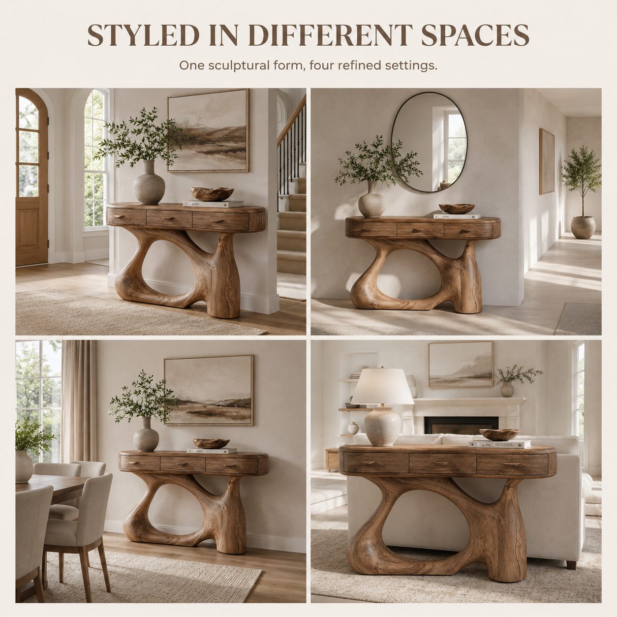 Soren Rounded Wood Console Table - Design 408 - product image 10
