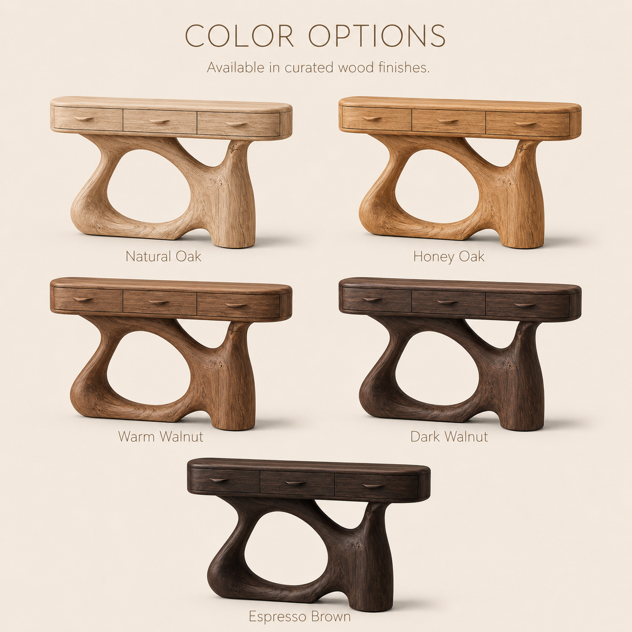 Soren Rounded Wood Console Table - Design 408 - product image 11