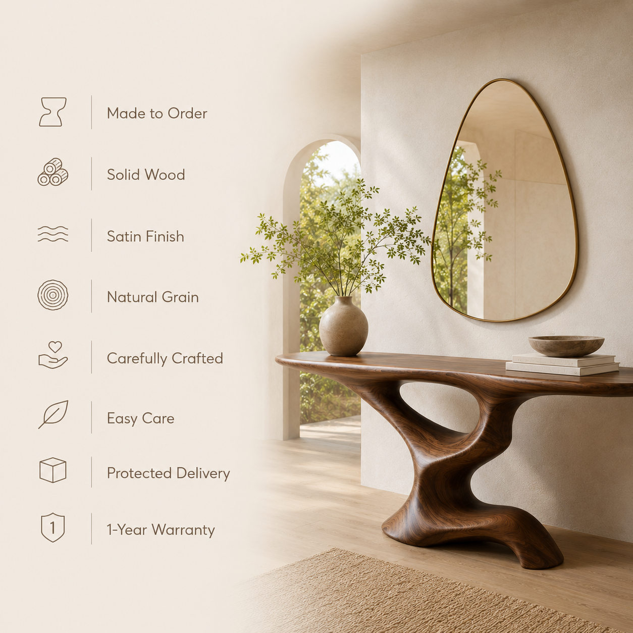 Veyra Soft Curve Console Table - Design 410 - product image 09
