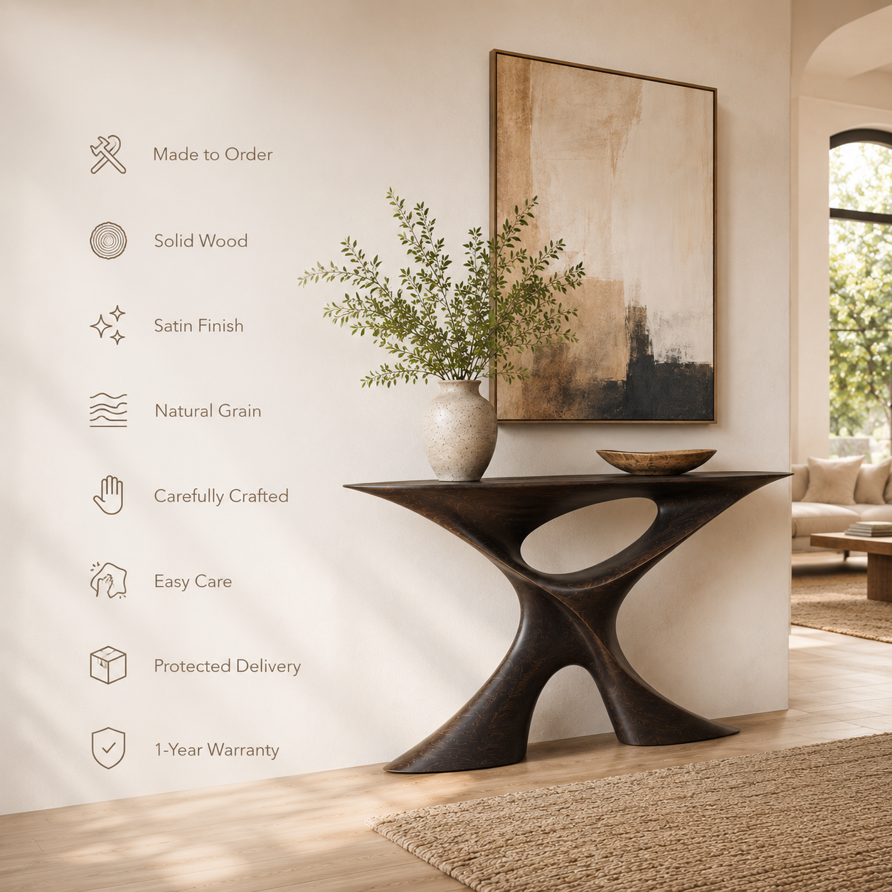 Rowan Hollow Form Console Table - Design 413 - product image 09