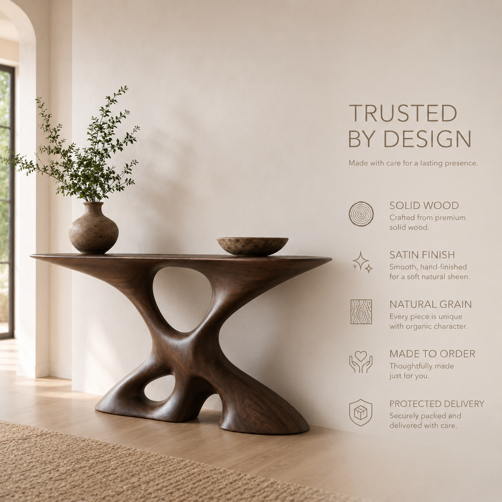 Brielle Sculpted Hall Console Table - Design 414 - product image 09