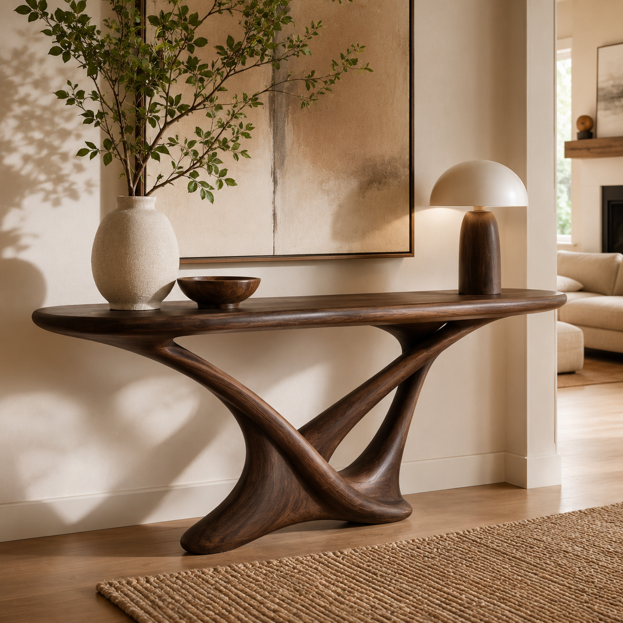 Selene Rounded Foyer Console Table - Design 416 - main view