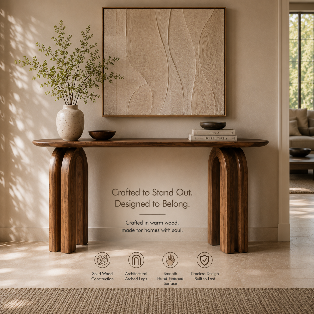 Talia Soft Edge Console Table - Design 419 - product image 04