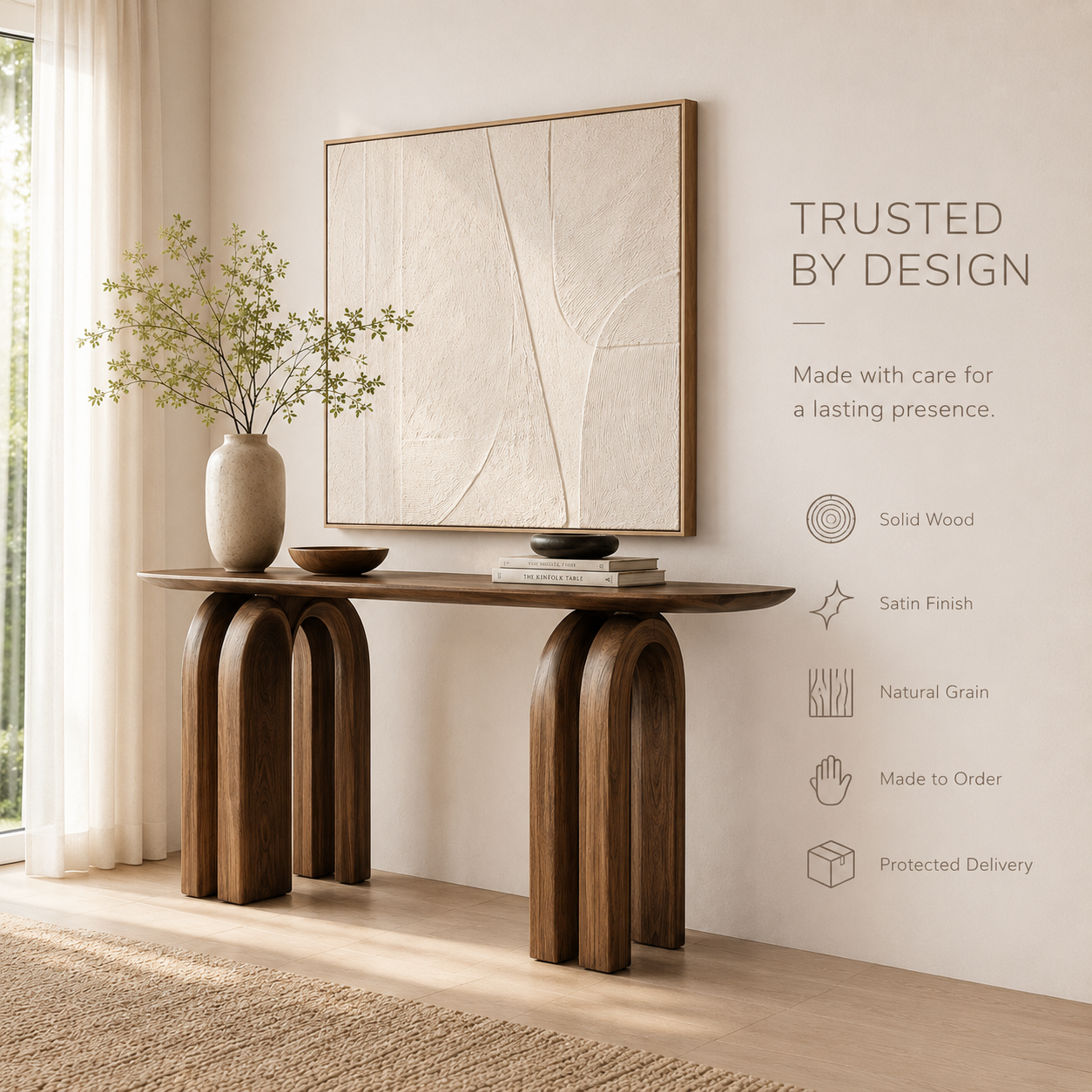 Talia Soft Edge Console Table - Design 419 - product image 09