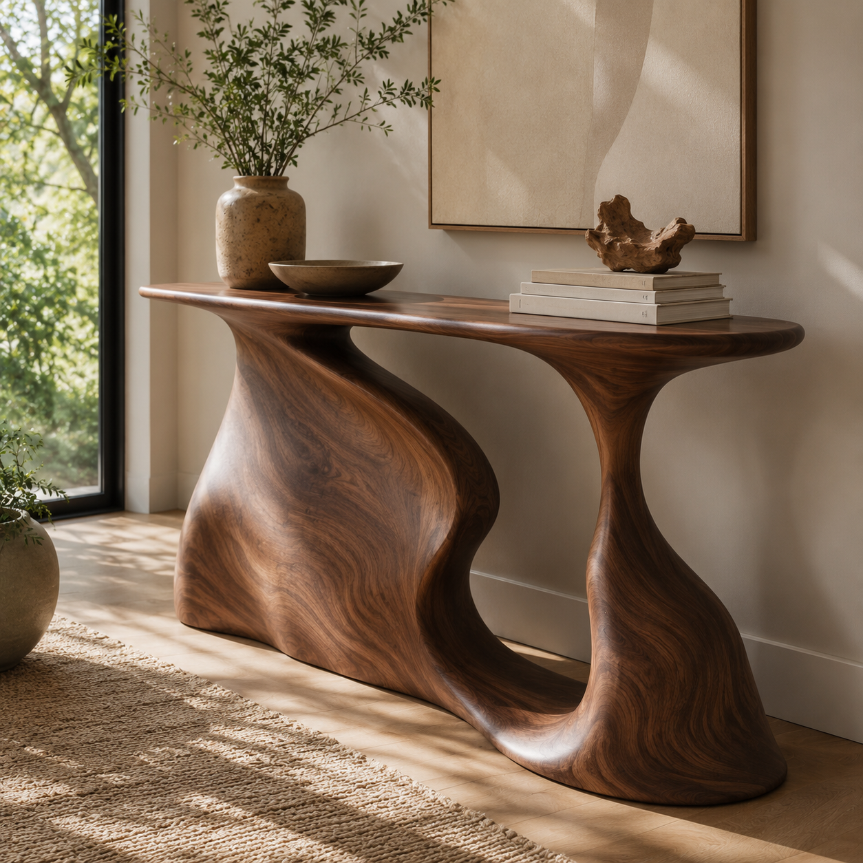 Vale Sculptural Entry Console Table - Design 420 - main view