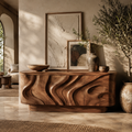 Alden Curved Wood Console Table - Design 423 - main view