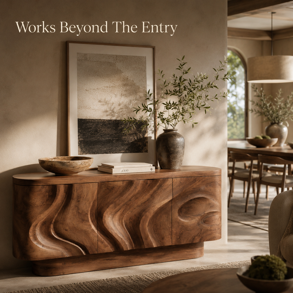 Alden Curved Wood Console Table - Design 423 - product image 09