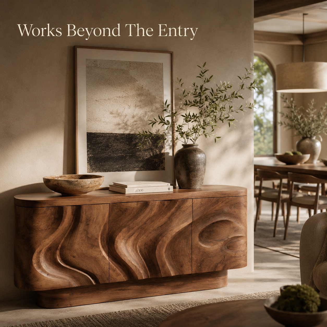 Alden Curved Wood Console Table - Design 423 - product image 09