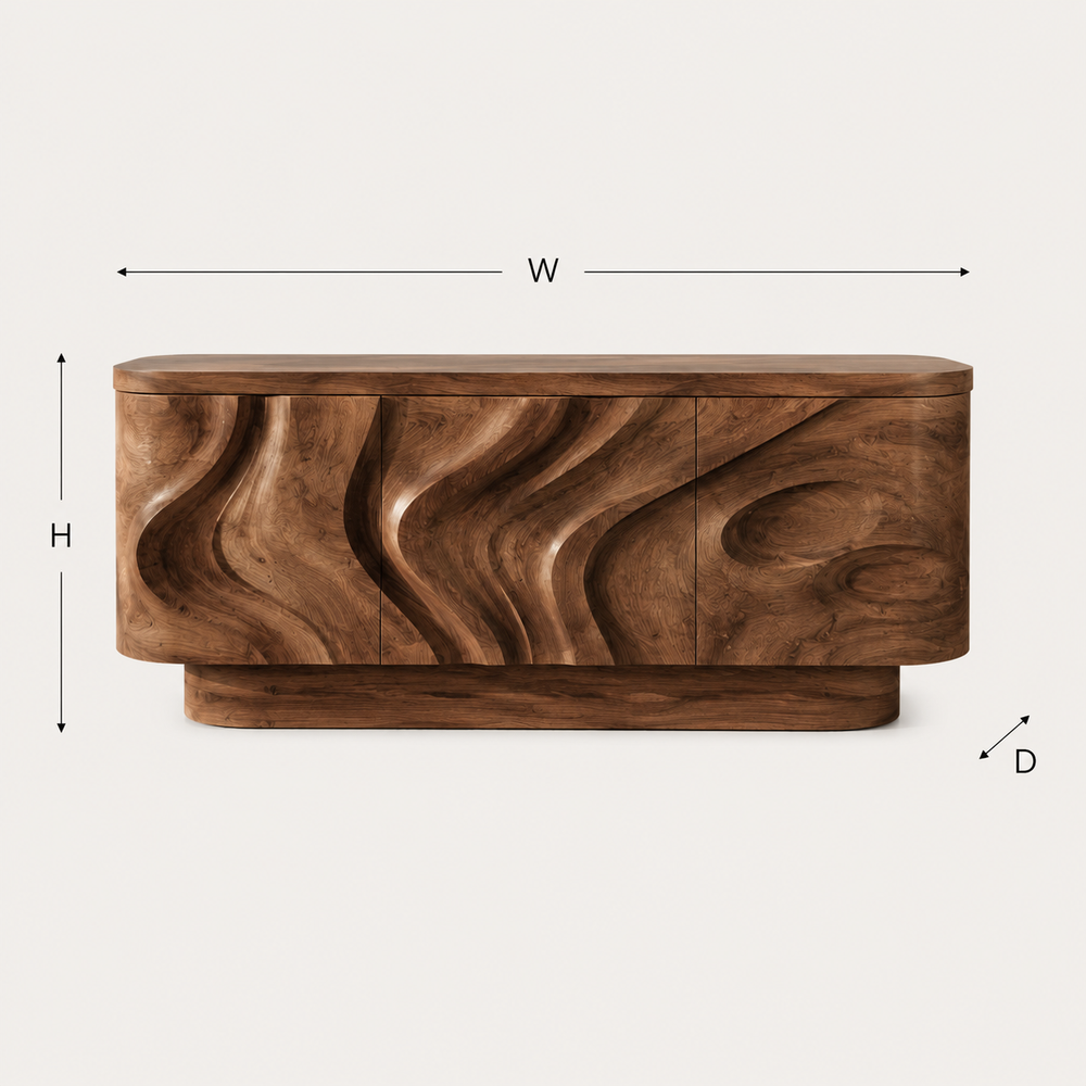 Alden Curved Wood Console Table - Design 423 - product image 10