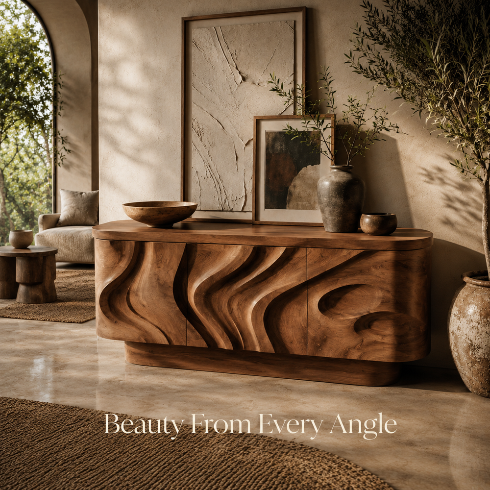 Alden Curved Wood Console Table - Design 423 - product image 11