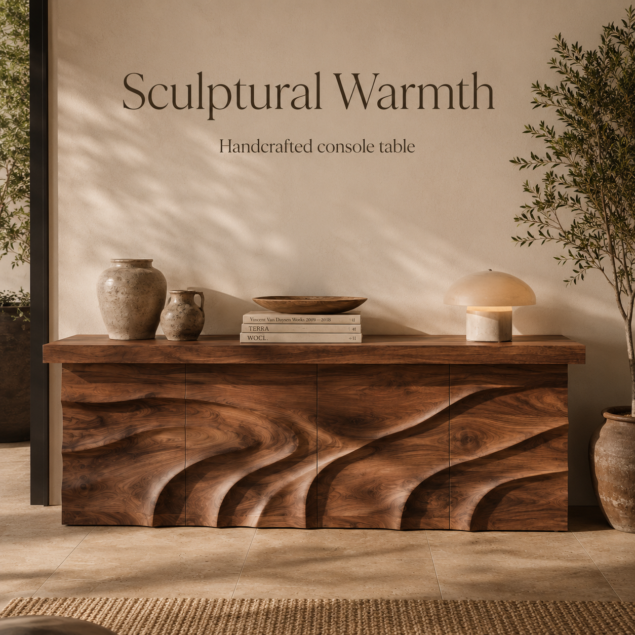 Aurelle Sculptural Console Table - Design 425 - main view
