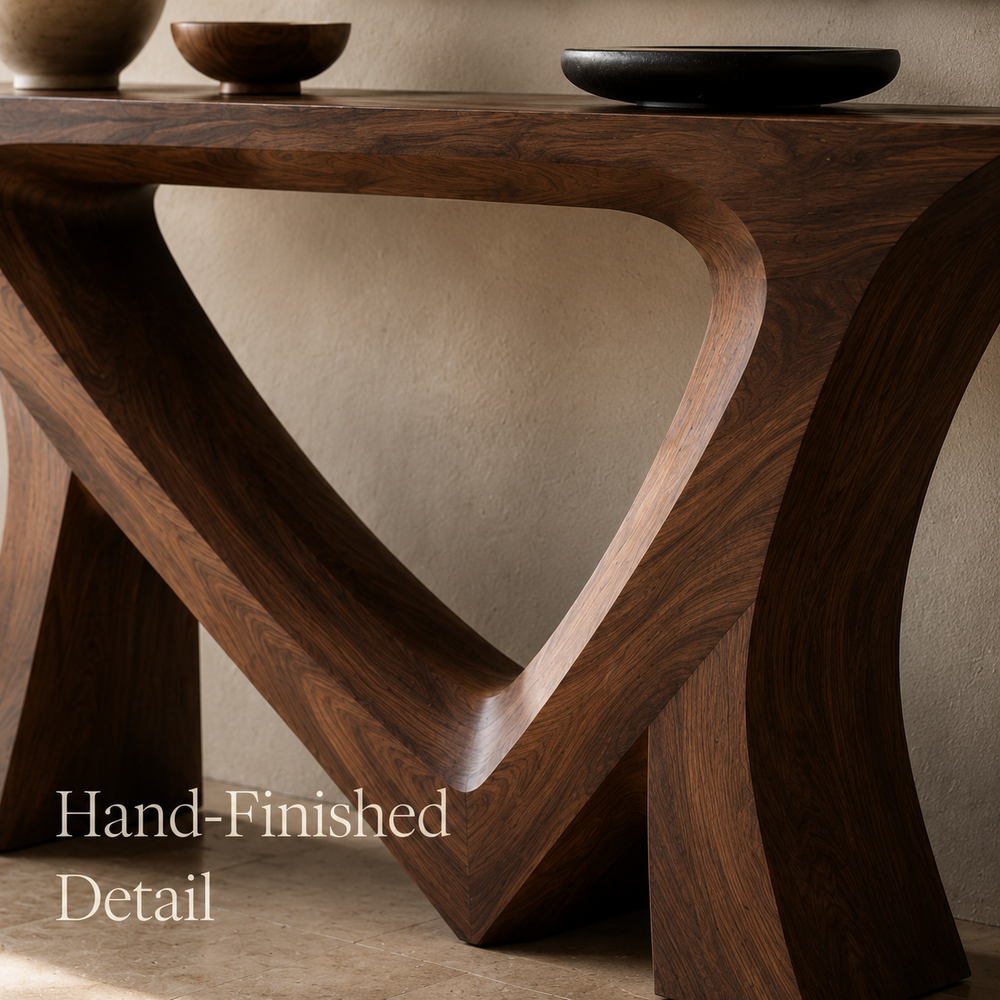 Soren Rounded Wood Console Table - Design 428 - product image 04
