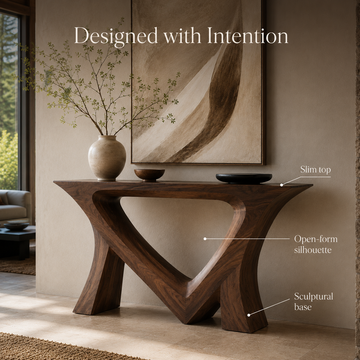 Soren Rounded Wood Console Table - Design 428 - product image 05