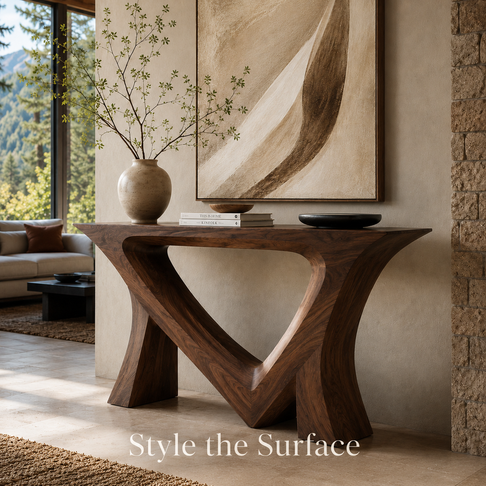 Soren Rounded Wood Console Table - Design 428 - product image 06