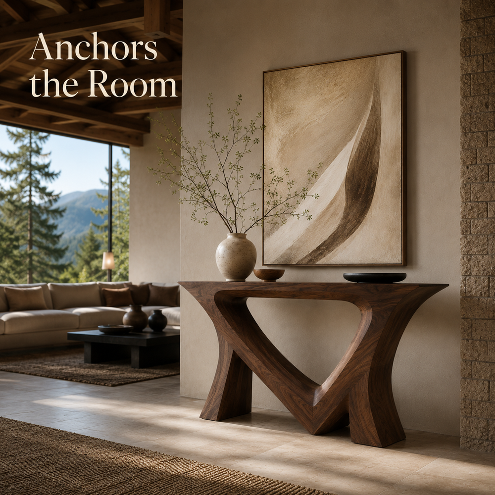 Soren Rounded Wood Console Table - Design 428 - product image 07