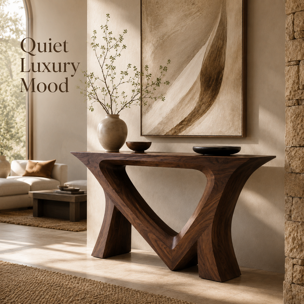 Soren Rounded Wood Console Table - Design 428 - product image 09