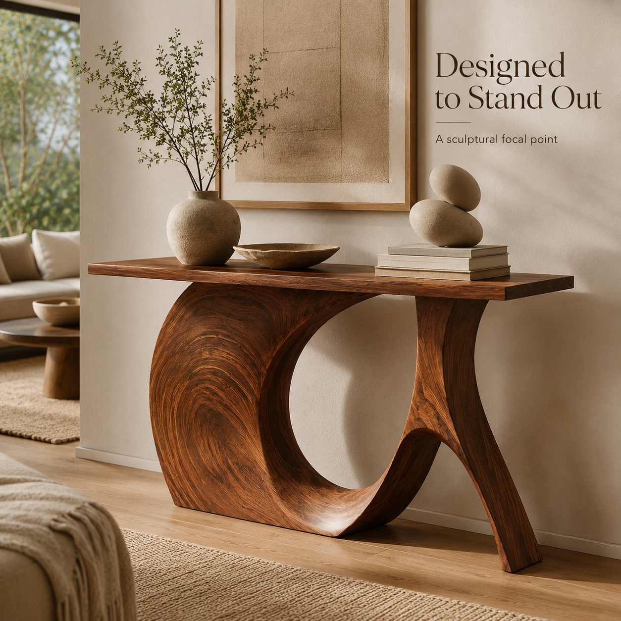 Brielle Sculpted Hall Console Table - Design 434 - product image 03