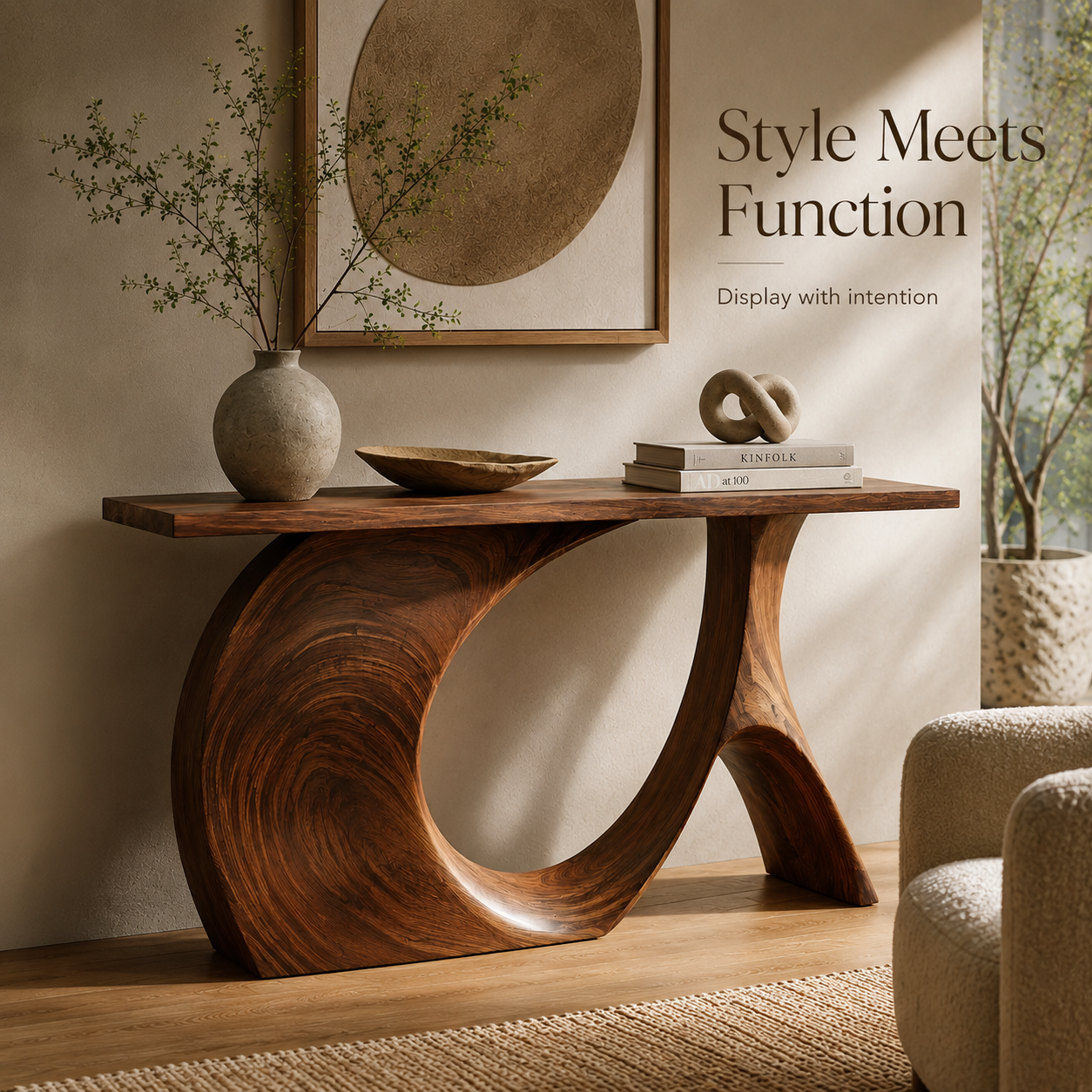 Brielle Sculpted Hall Console Table - Design 434 - product image 06