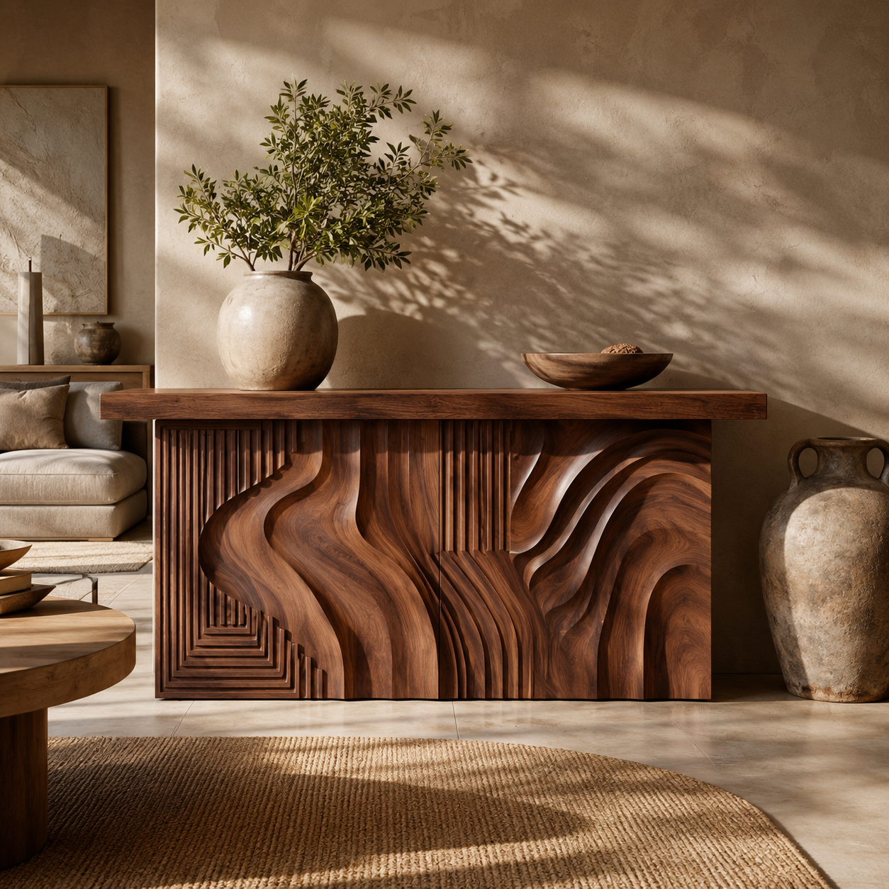 Orin Organic Modern Console Table - Design 435 - main view