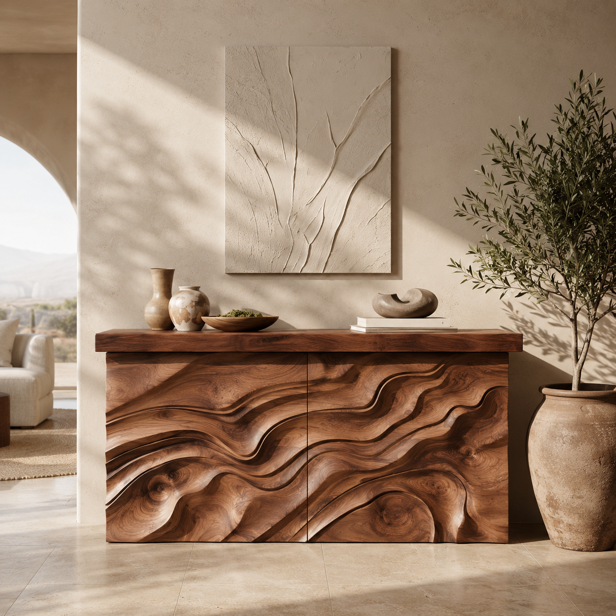 Mira Flow Wood Console Table - Design 438 - main view