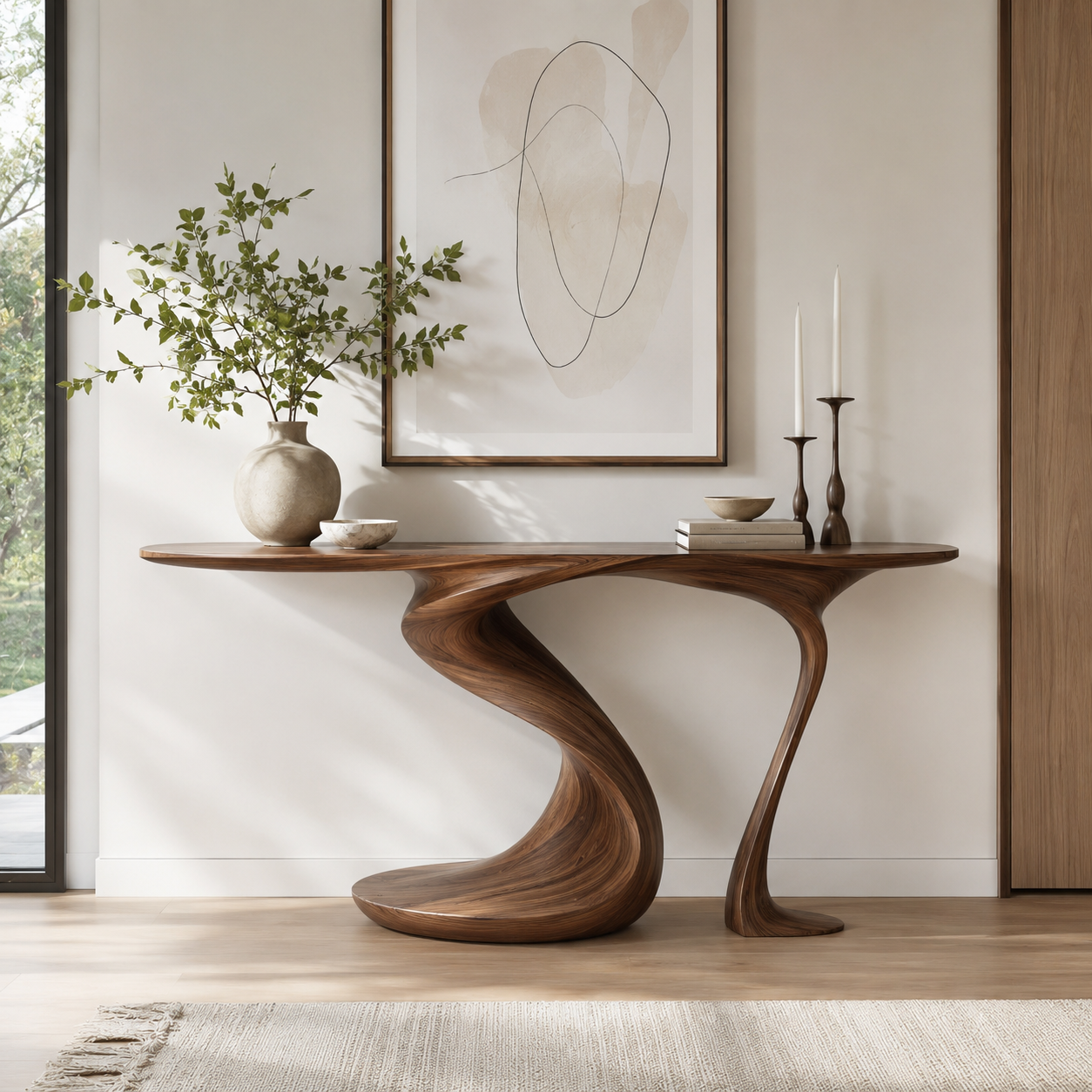 Vale Sculptural Entry Console Table - Design 440 - main view