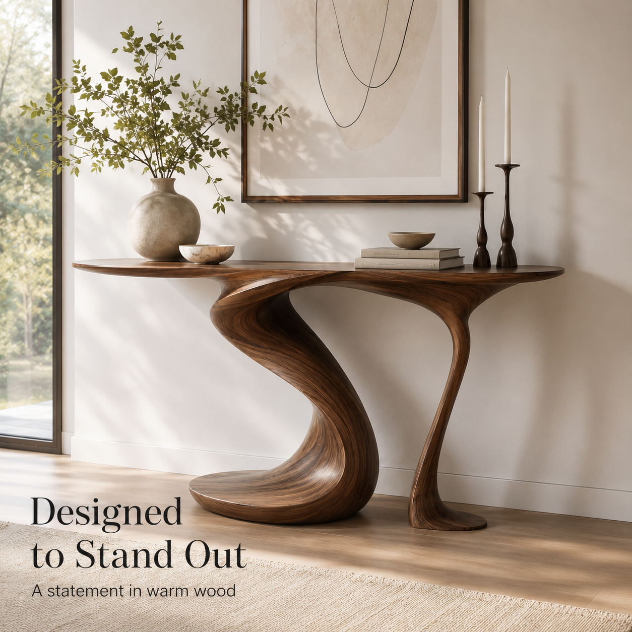 Vale Sculptural Entry Console Table - Design 440 - product image 03