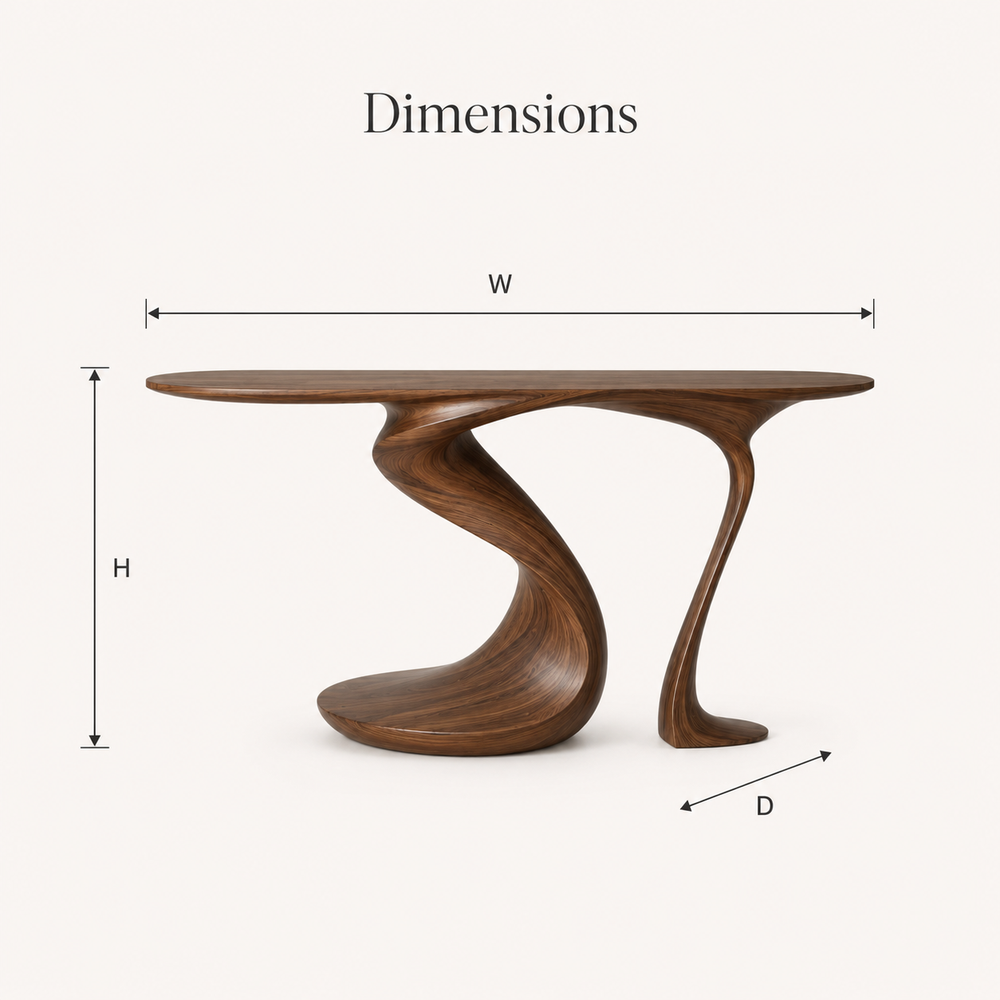 Vale Sculptural Entry Console Table - Design 440 - product image 11