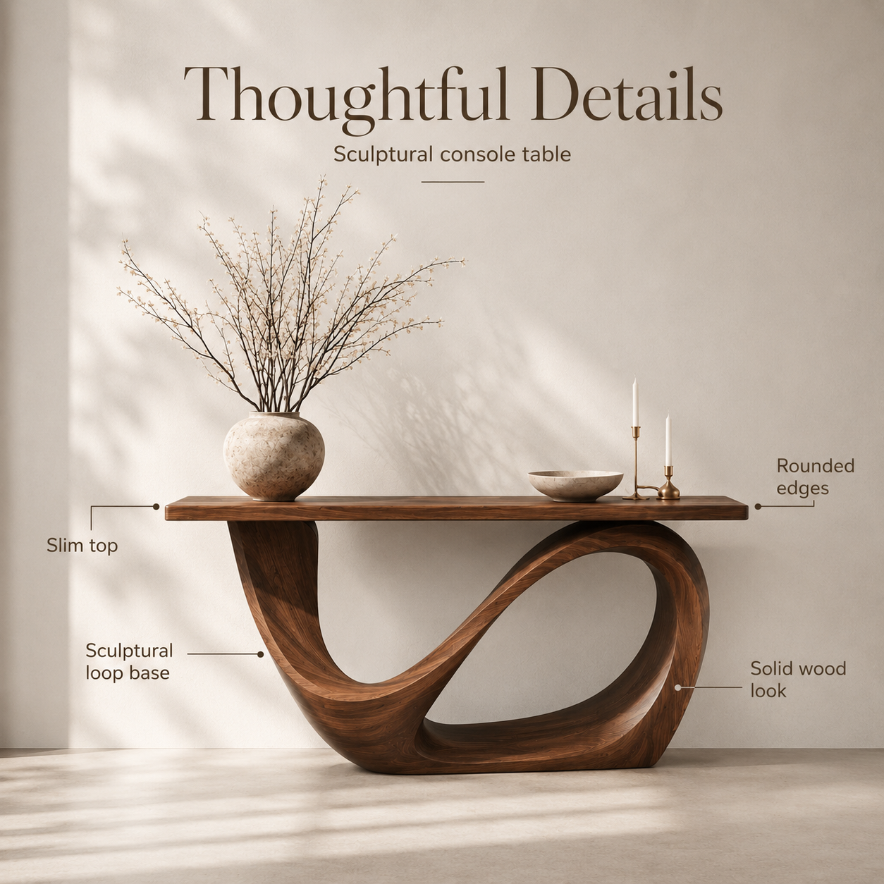 Celine Warm Modern Console Table - Design 442 - product image 08