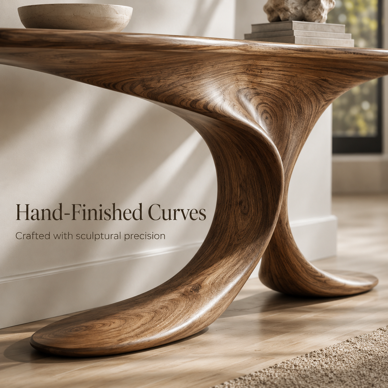 Alden Curved Wood Console Table - Design 443 - product image 06