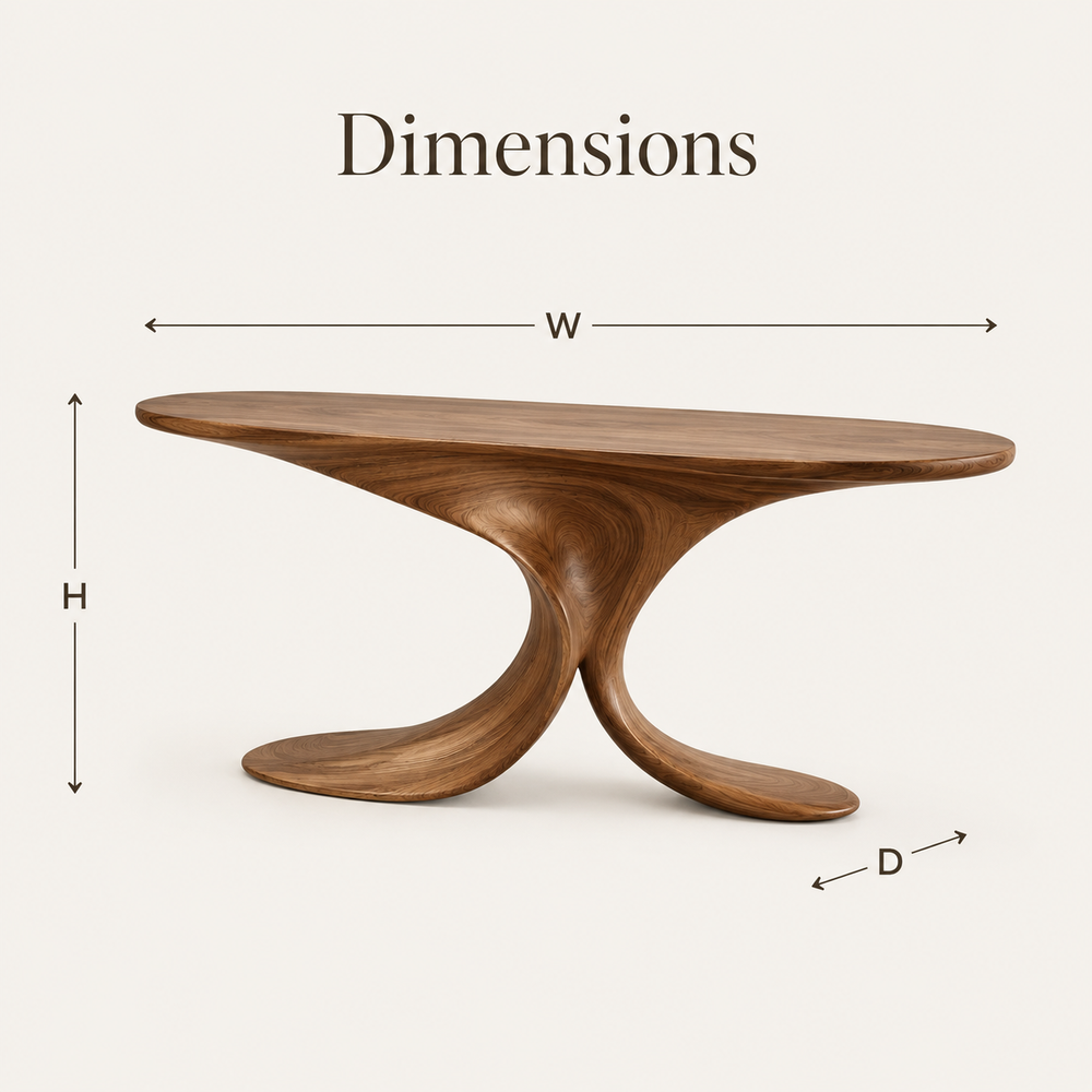 Alden Curved Wood Console Table - Design 443 - product image 08