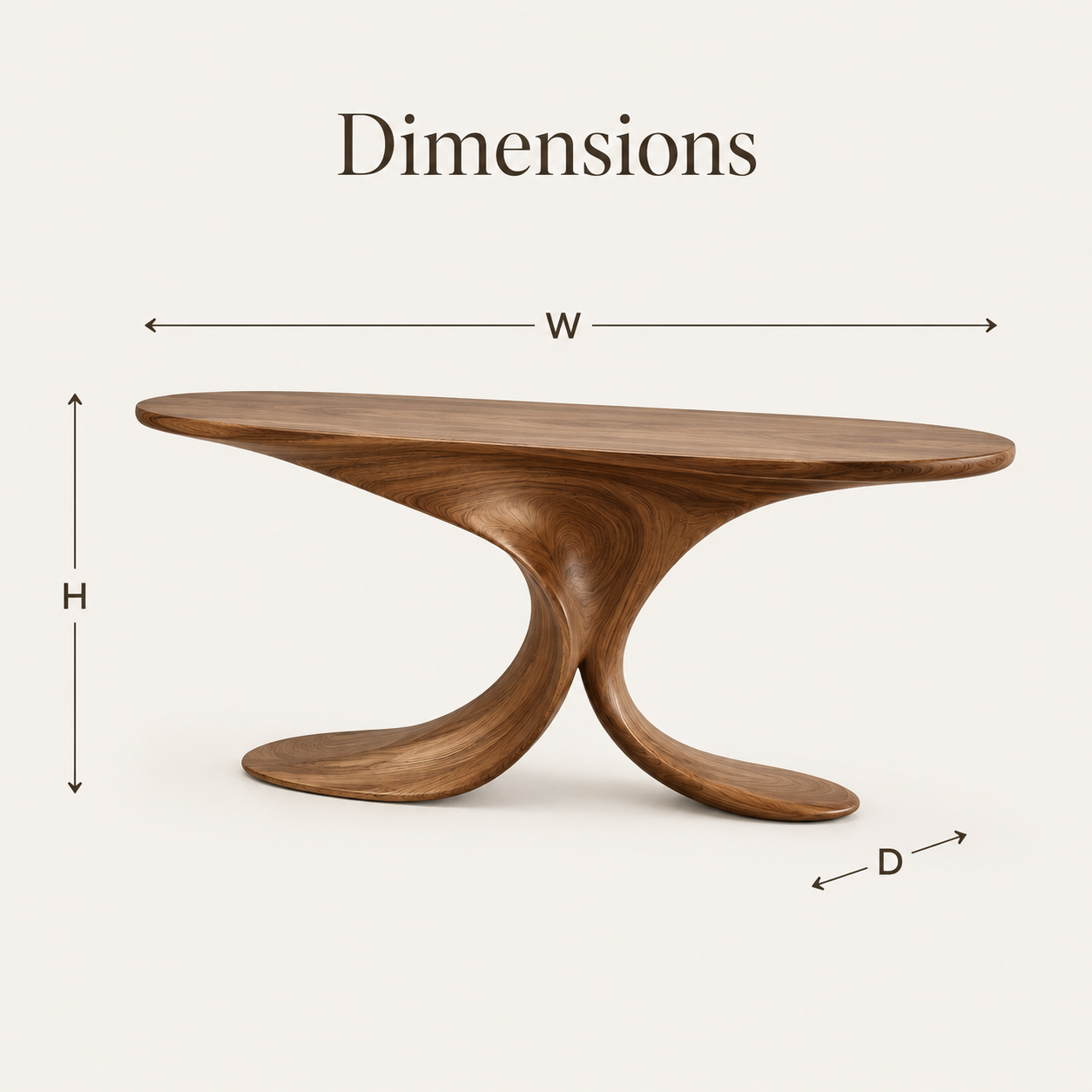 Alden Curved Wood Console Table - Design 443 - product image 08